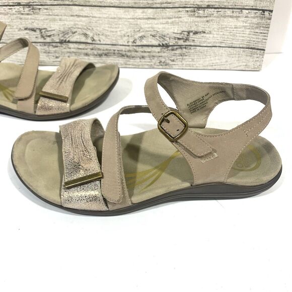 Abeo Bliss Post Metallic Leather Walking Comfort Sandals Size 9 Women’s - Picture 2 of 15
